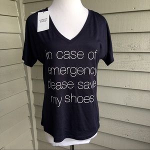Casual Friday Navy Graphic T-Shirt Top